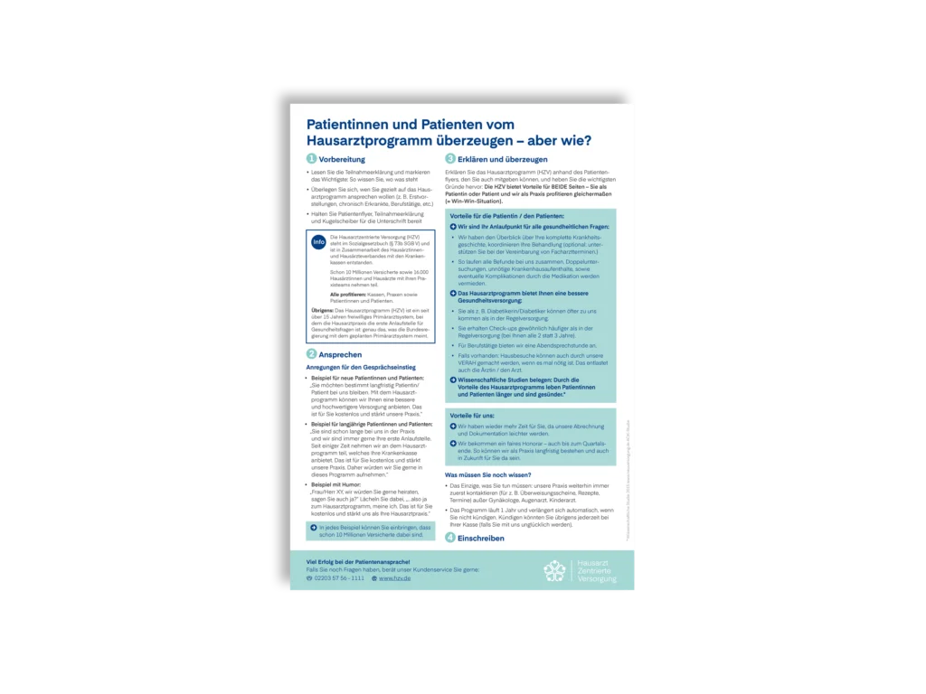 Patienten ansprechen – Aber wie? In der Argumentationshilfe gibt es Tipps und Tricks und alle wichtigen Infos für Ihr Gespräch. 