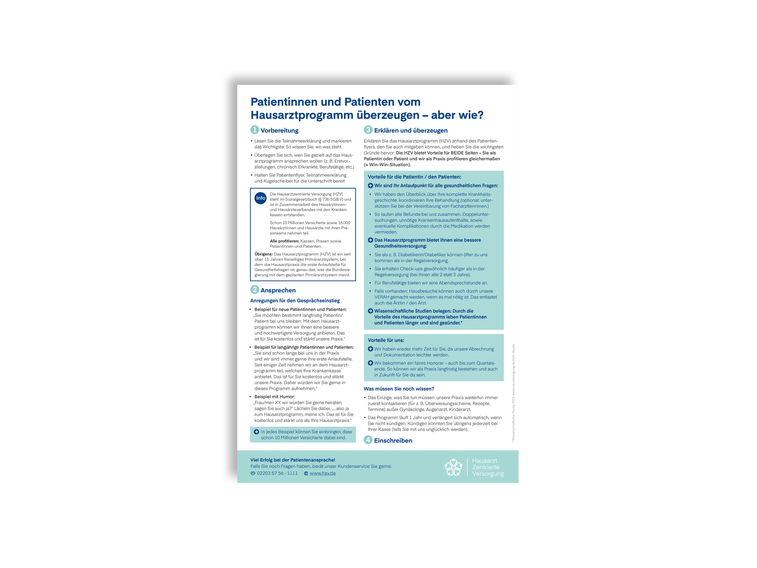 Patienten ansprechen – Aber wie? In der Argumentationshilfe gibt es Tipps und Tricks und alle wichtigen Infos für Ihr Gespräch. 