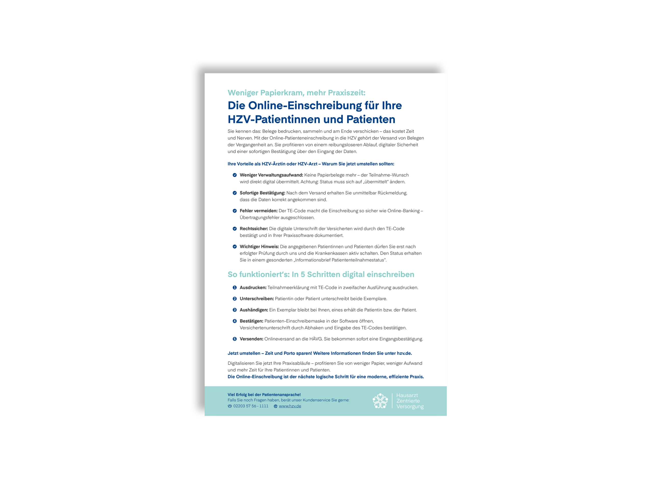 Belege adé? Hier gibts unser Info-Blatt zur Online-Einschreibung.